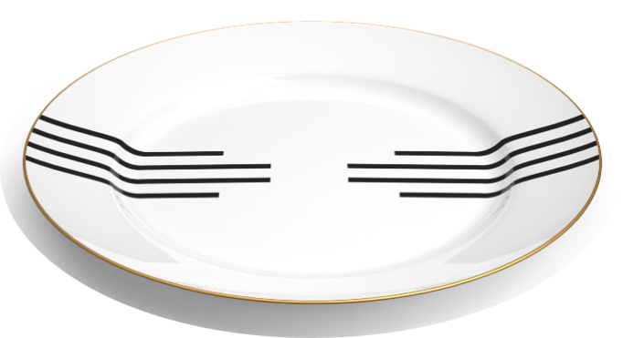 Teatro - Black With Gold Dinnerware