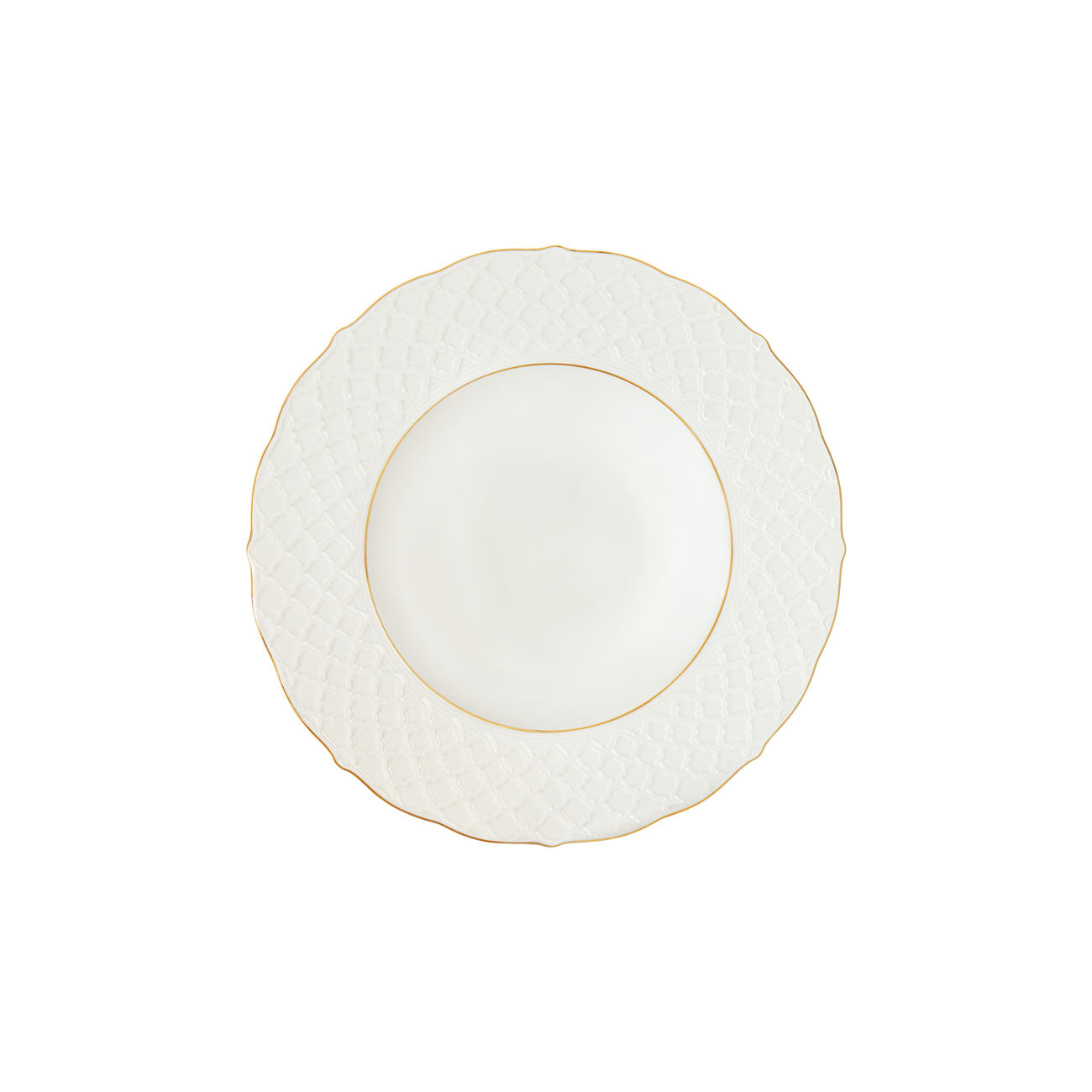 EMPIRE WHITE/GOLD DINNERWARE