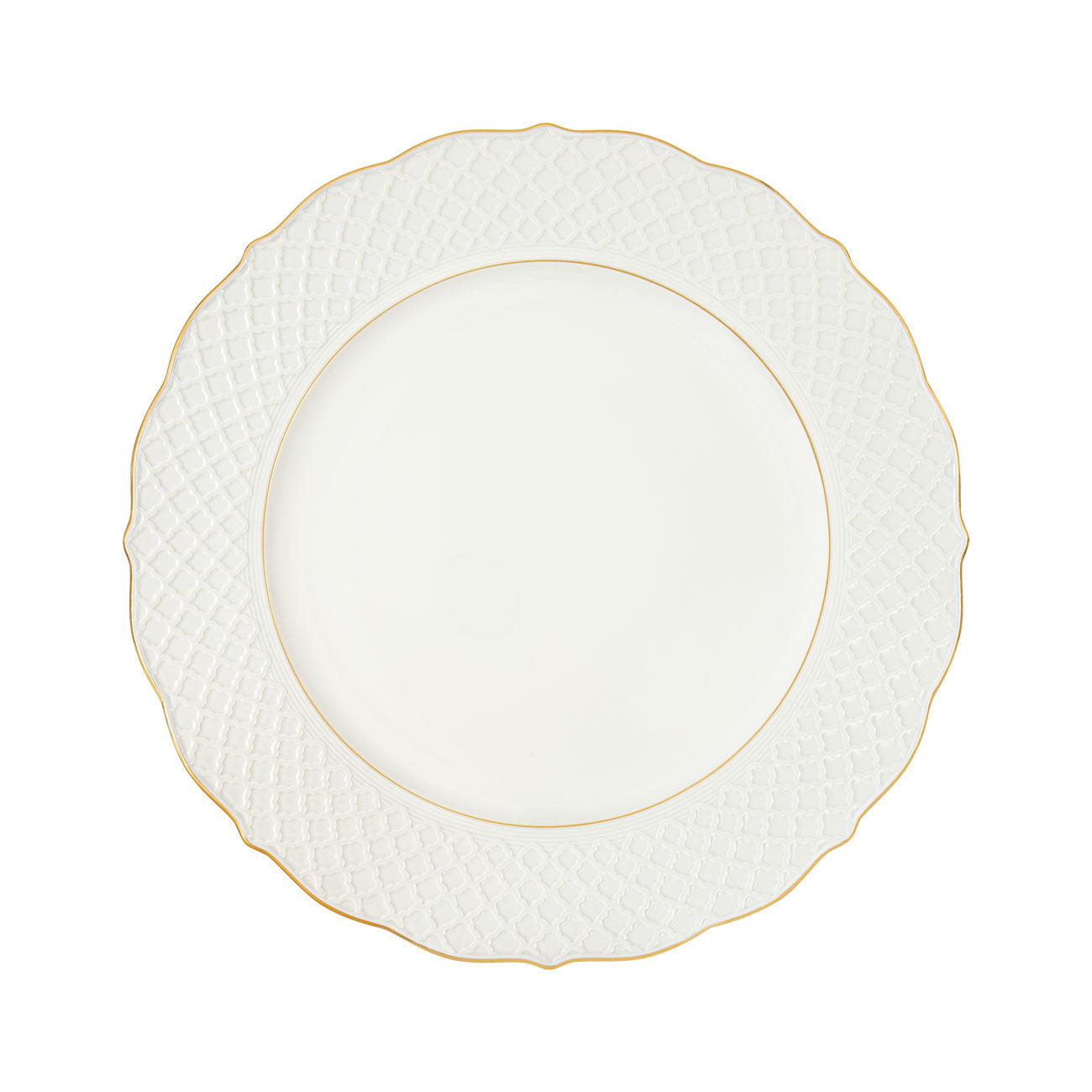 EMPIRE WHITE/GOLD DINNERWARE