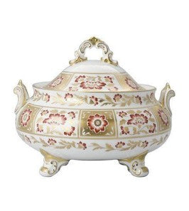 Derby Panel Red - Covered Vegetable Bowl