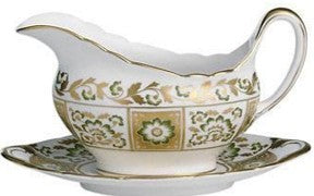 Derby Panel Green - Sauce Boat & Stand