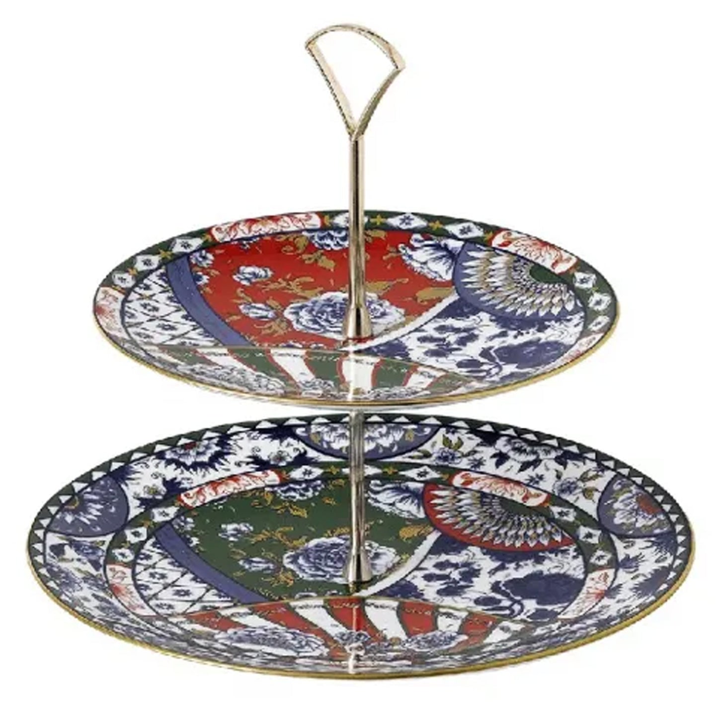 Victoria'S Garden Blue Green & Red Dinnerware