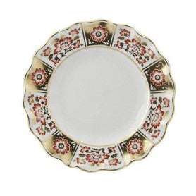 Derby Panel Red - Fluted Dessert Plate