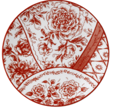 VICTORIA'S GARDEN RED DINNERWARE