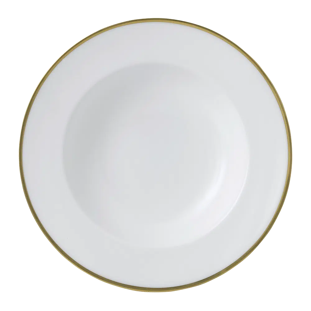 ACCENTUATE GOLD RIMMED SOUP BOWL