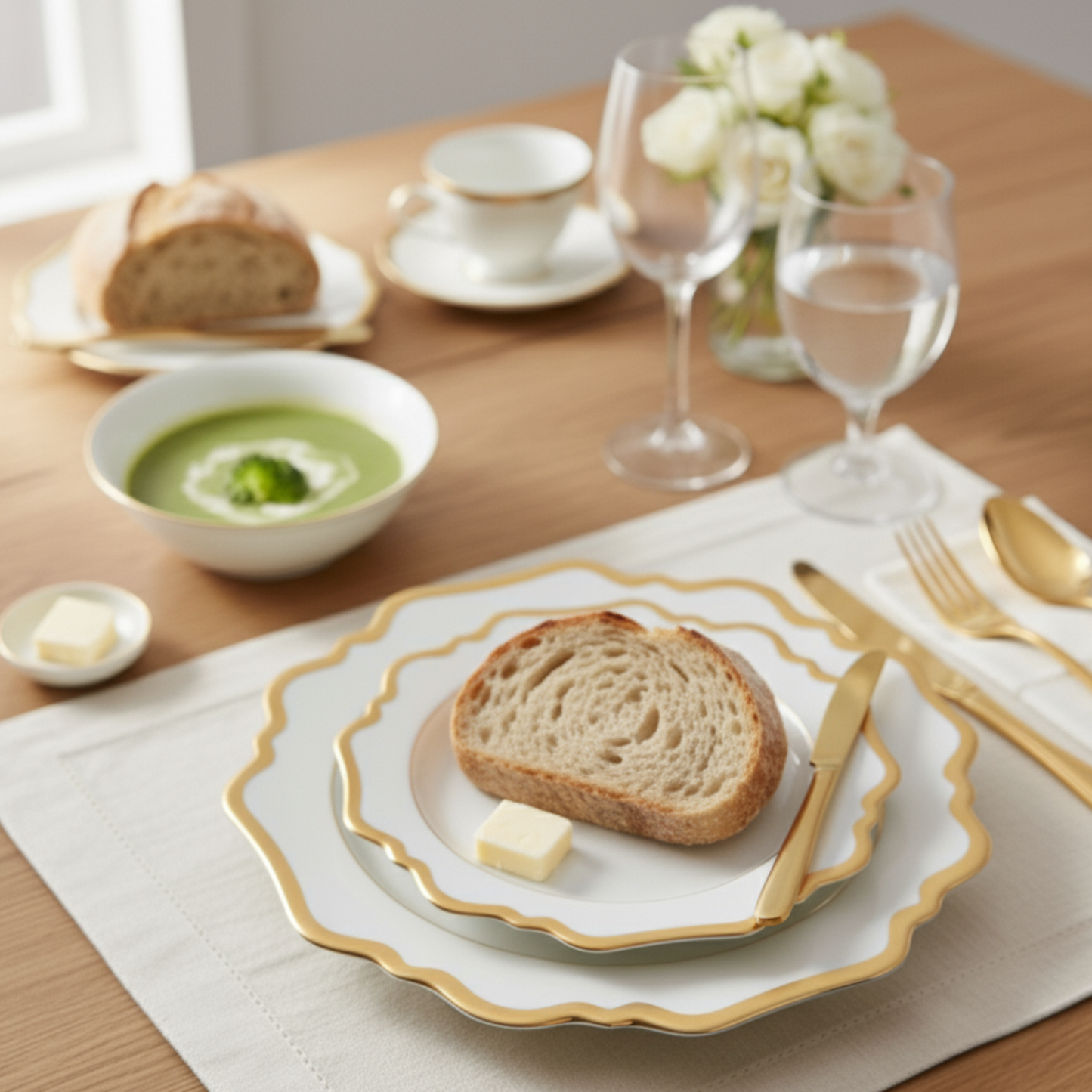 Anna's Palette White Bread & Butter Plate