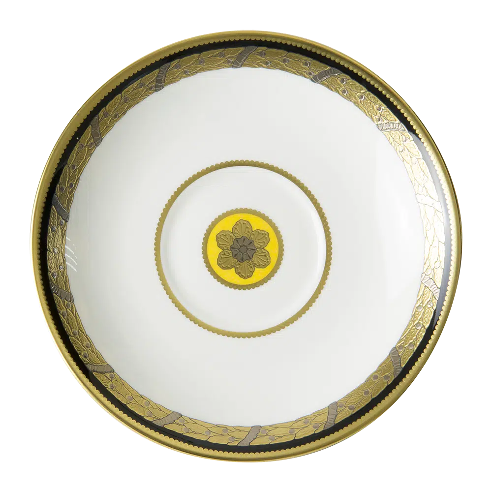 Amber Palace Cream Soup Bowl & Saucer