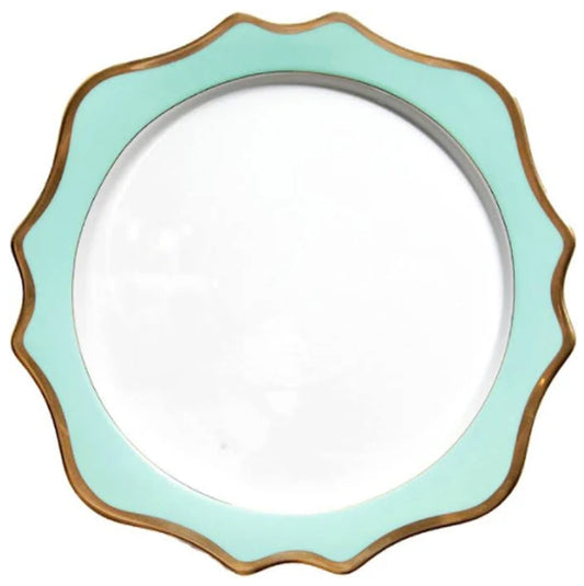 Anna's Palette Aqua Green Charger