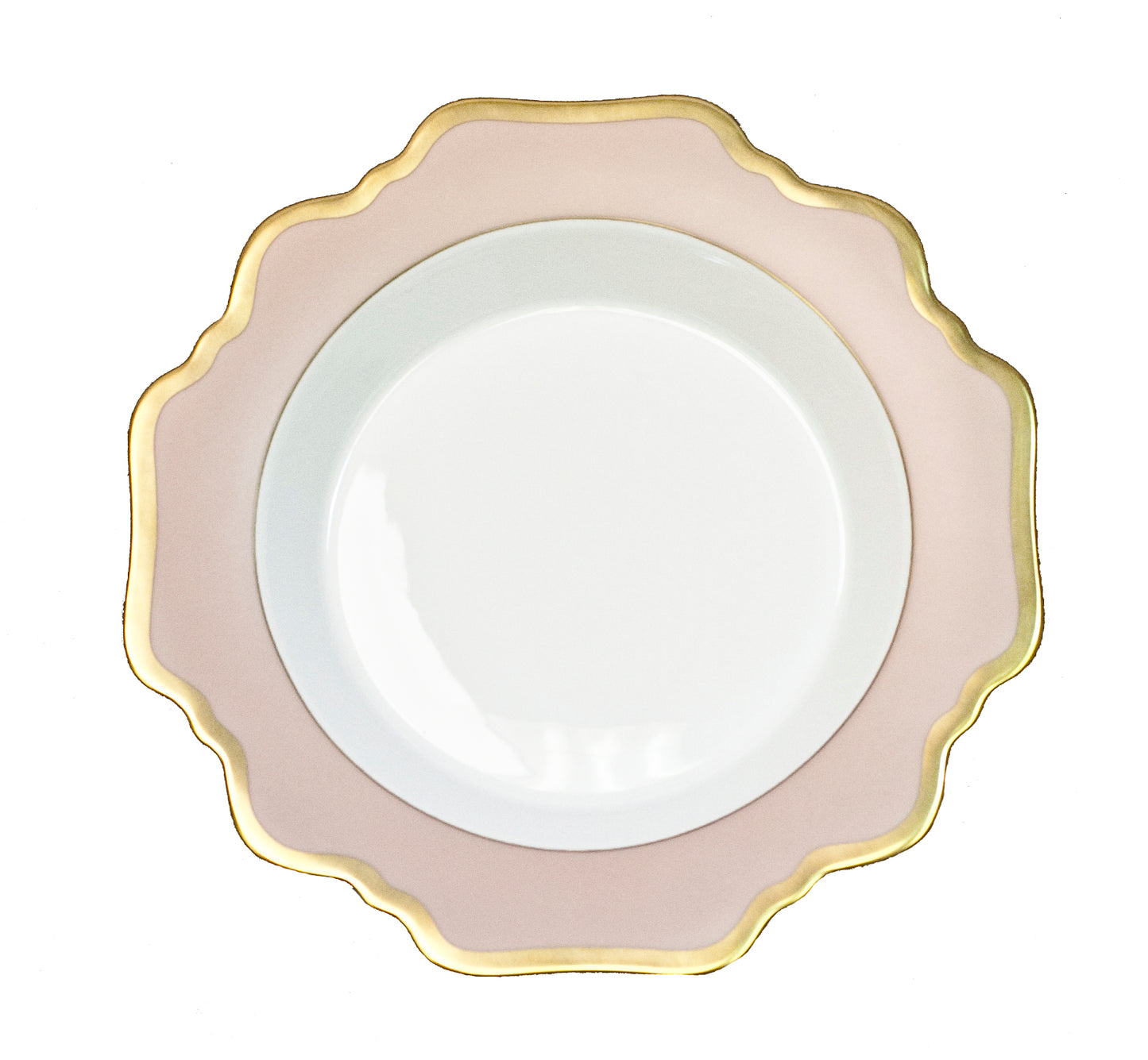 Anna's Palette Dusty Rose Rim Soup