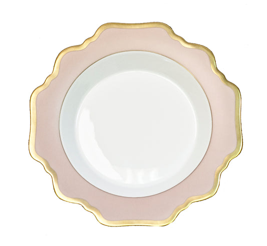 Anna's Palette Dusty Rose Rim Soup