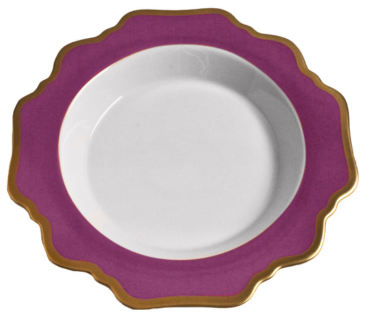 Anna's Palette Purple Orchid Rim Soup