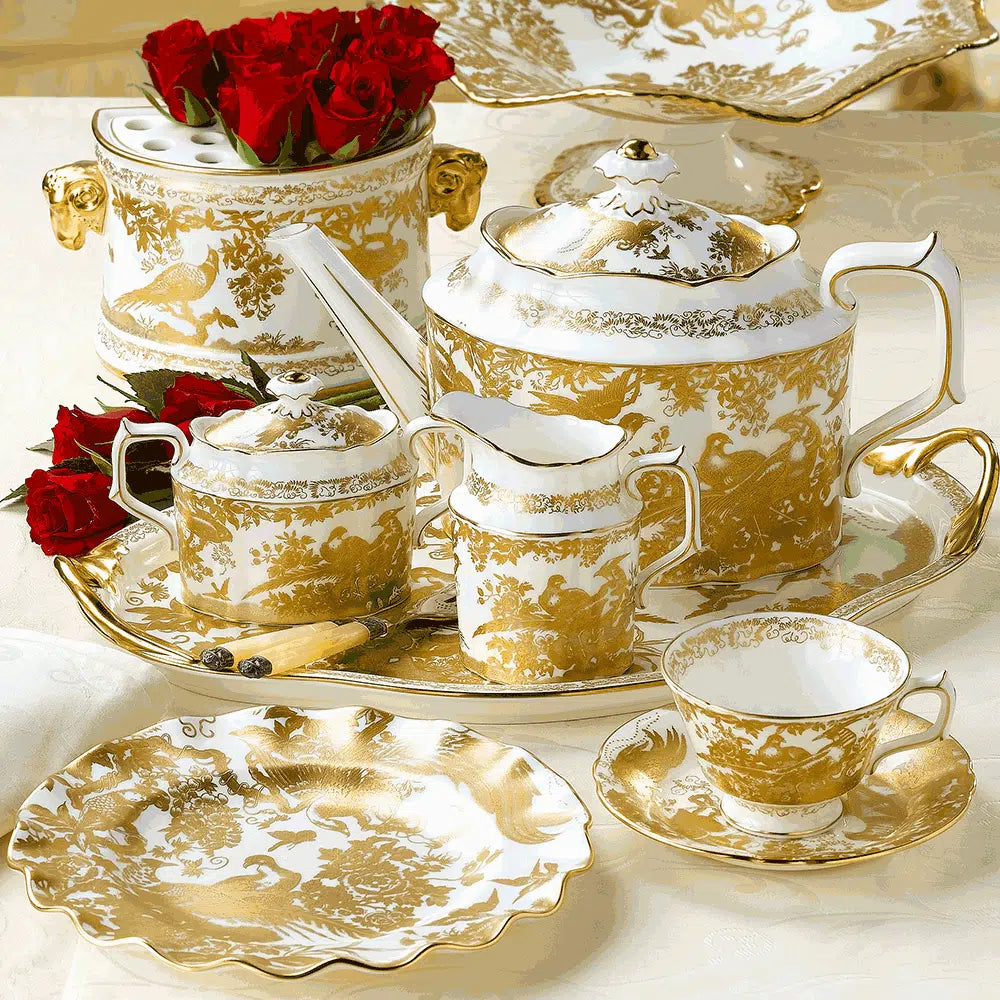 Aves Gold - Tea Cup & Saucer