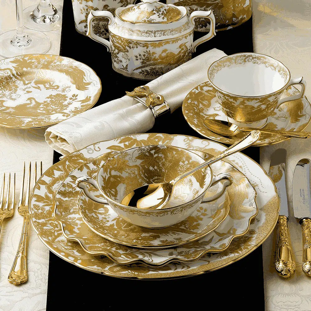 Aves Gold - Holiday Accent Plate