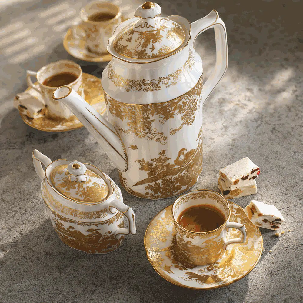 Aves Gold - Coffee Cup & Saucer