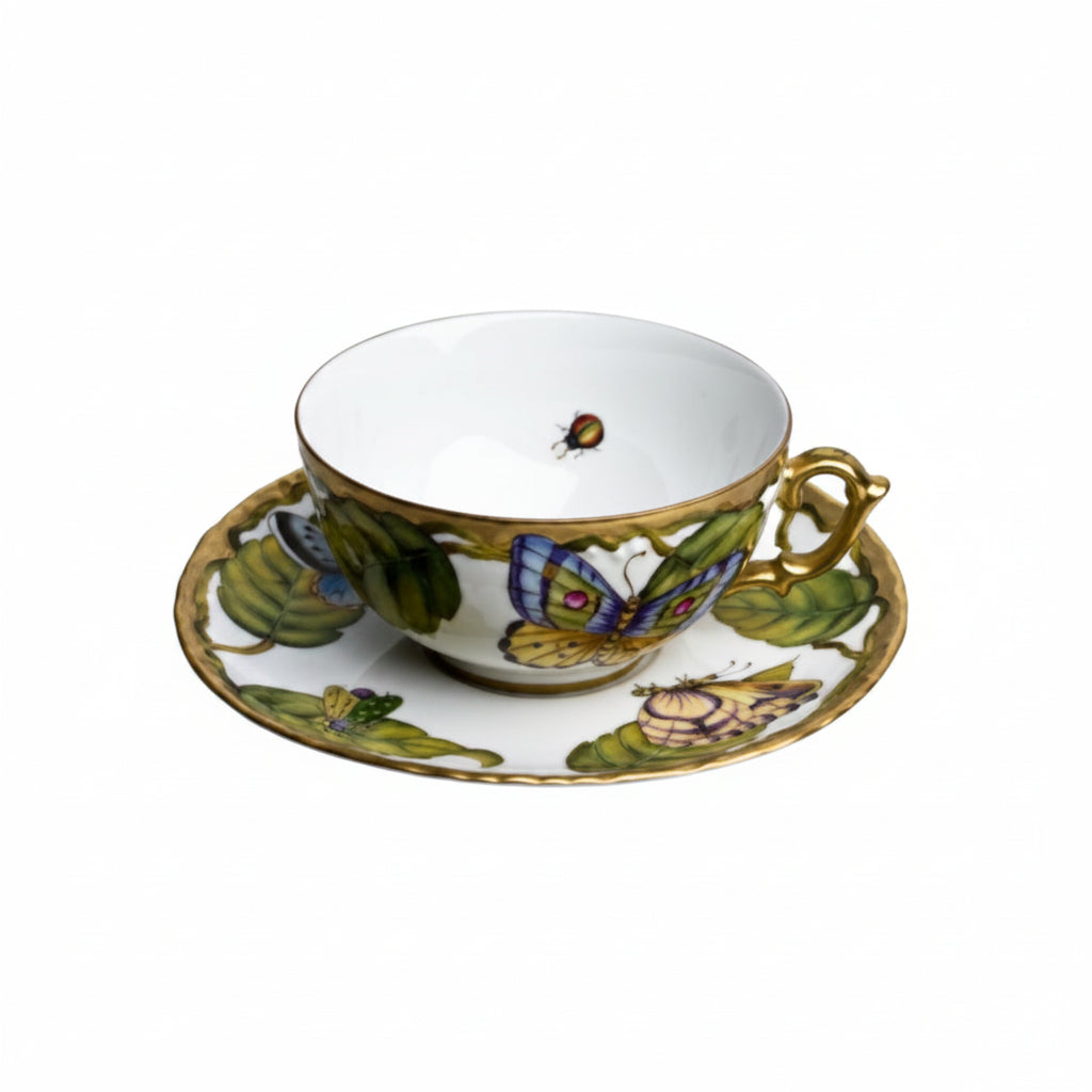 Summer Morning Hand Painted Tea Cup & Saucer