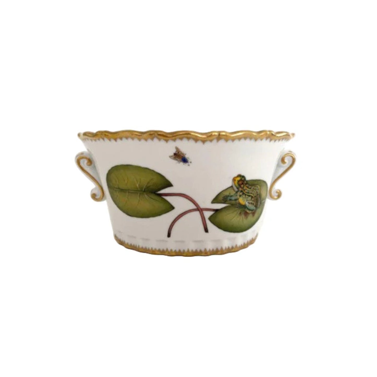 Hand Painted Frog Oval Cachepot