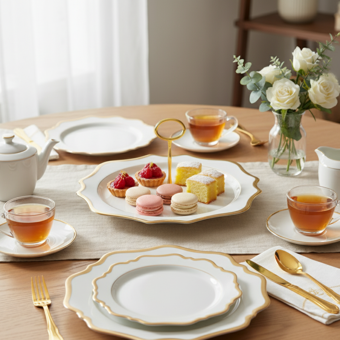 Anna's Palette White 1 Tier Stand