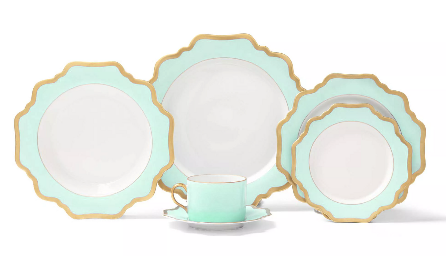 Anna's Palette Aqua Green - Tea Cup & Saucer