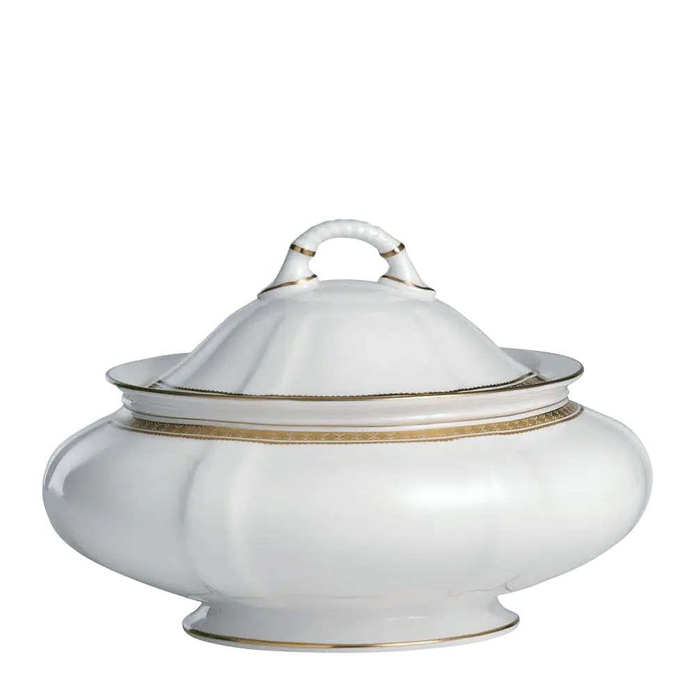 CARLTON GOLD COVERED VEGETABLE BOWL