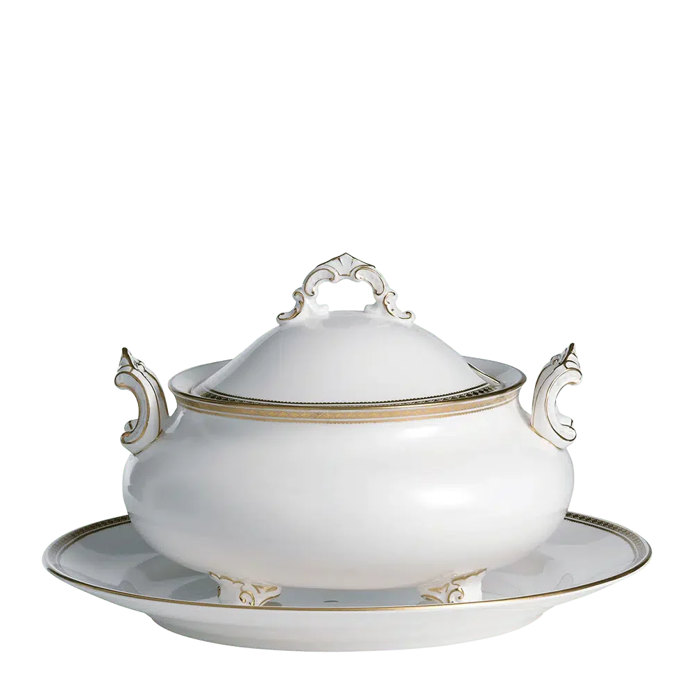 CARLTON GOLD SOUP TUREEN & STAND