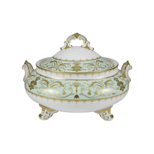 Darley Abbey Mint Green - Covered Vegetable Bowl