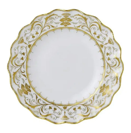Darley Abbey White - Fluted Dessert Plate