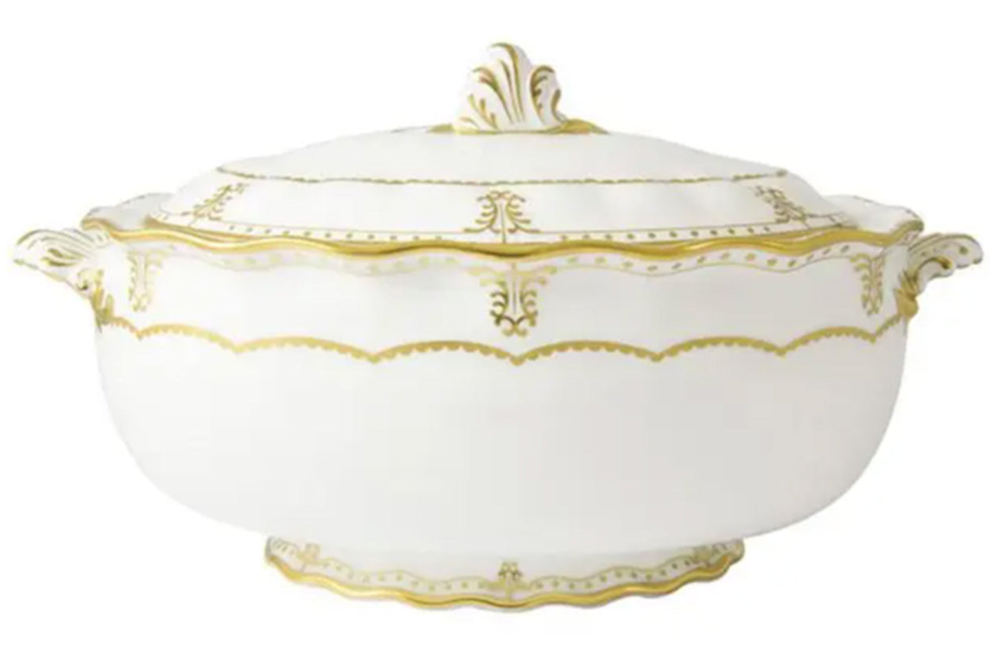 ELIZABETH GOLD SOUP TUREEN & STAND