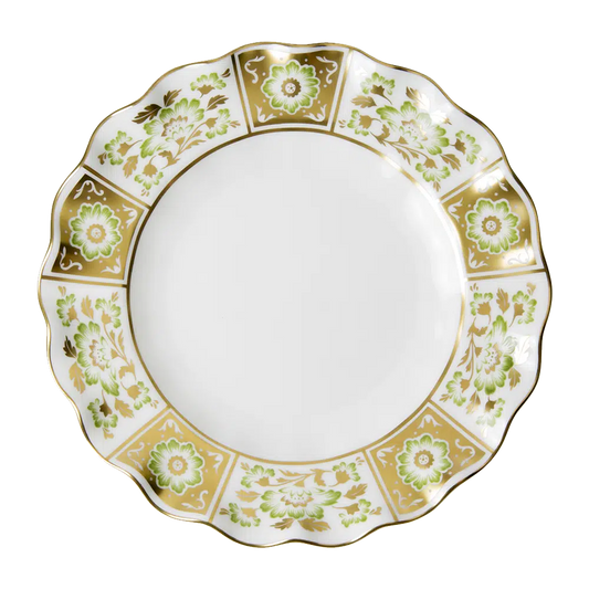 Derby Panel Green - Fluted Dessert Plate