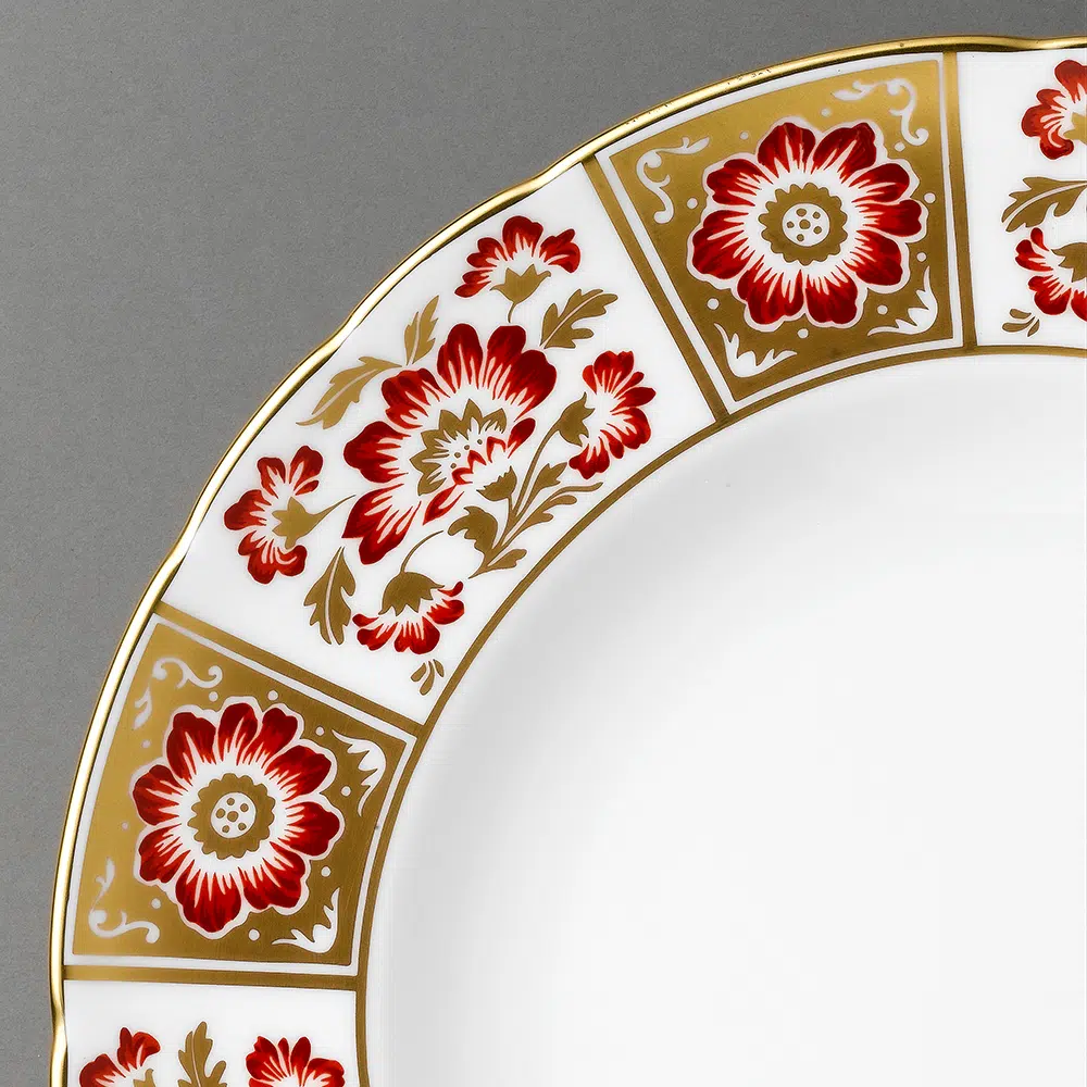 Derby Panel Red - Cake Plate