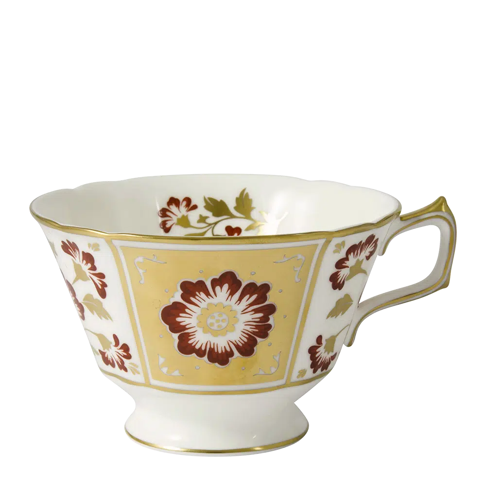 Derby Panel Red - Breakfast Cup & Saucer