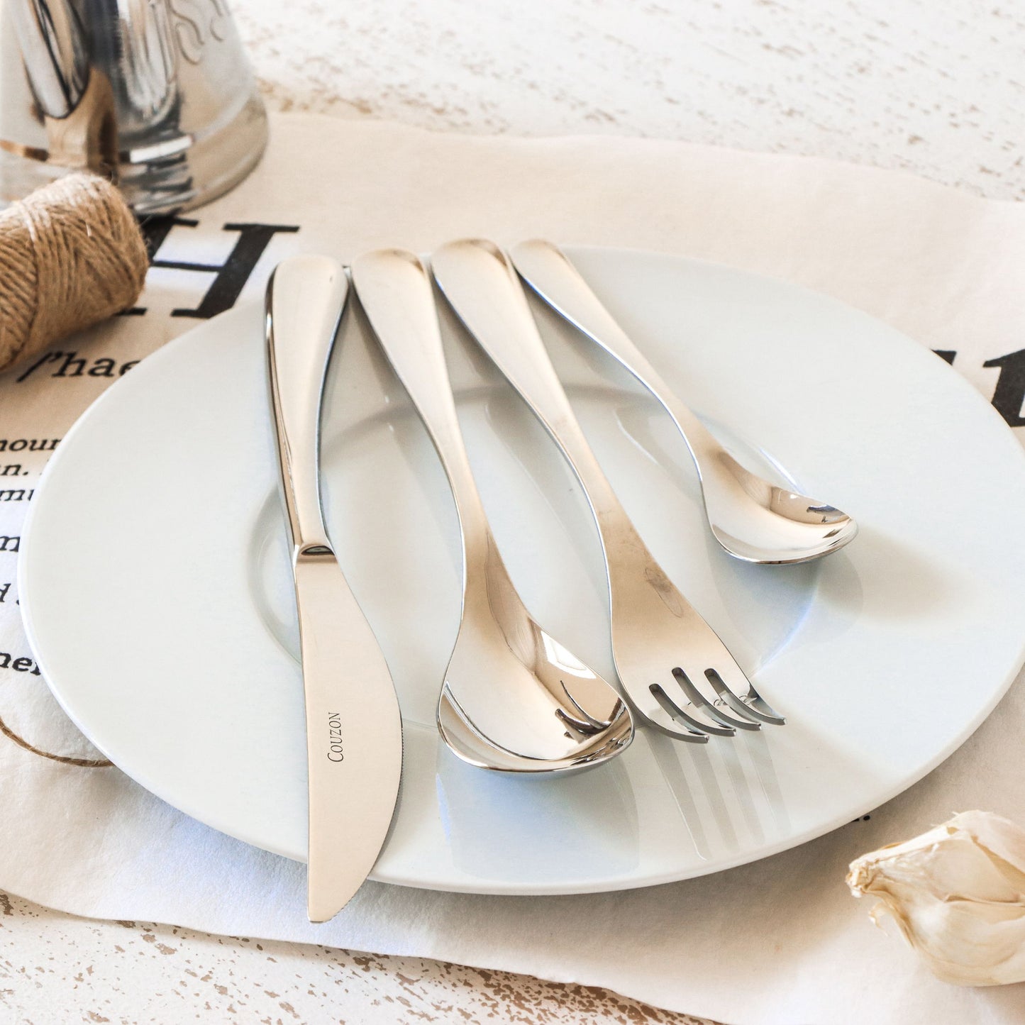 Eole Stainless Steel - 5 Piece Place Setting