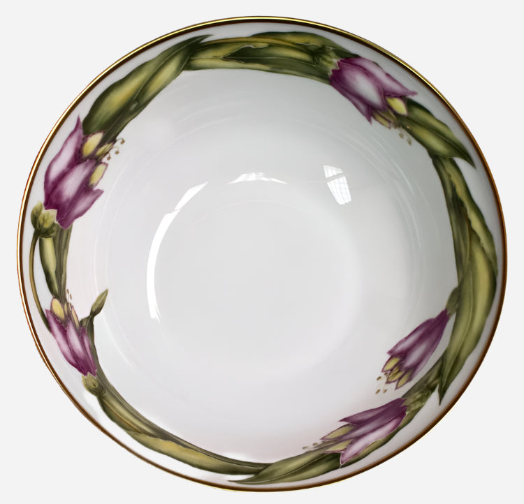 Floral Fantasy Hand Painted Serving Bowl
