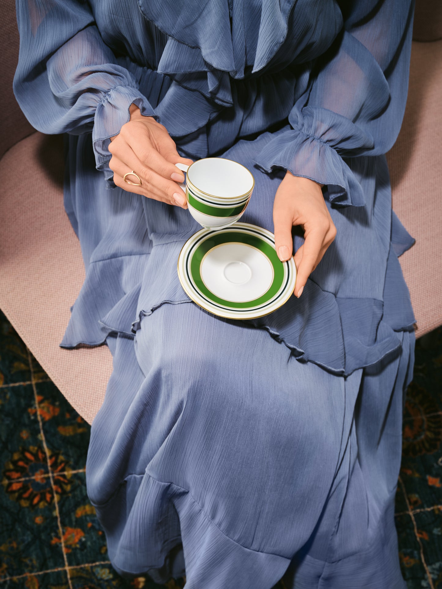 Heritage Green Saucer For Espresso Cup