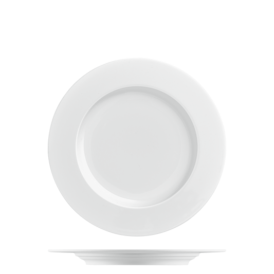 Datum Satin White Rimmed Salad Plate