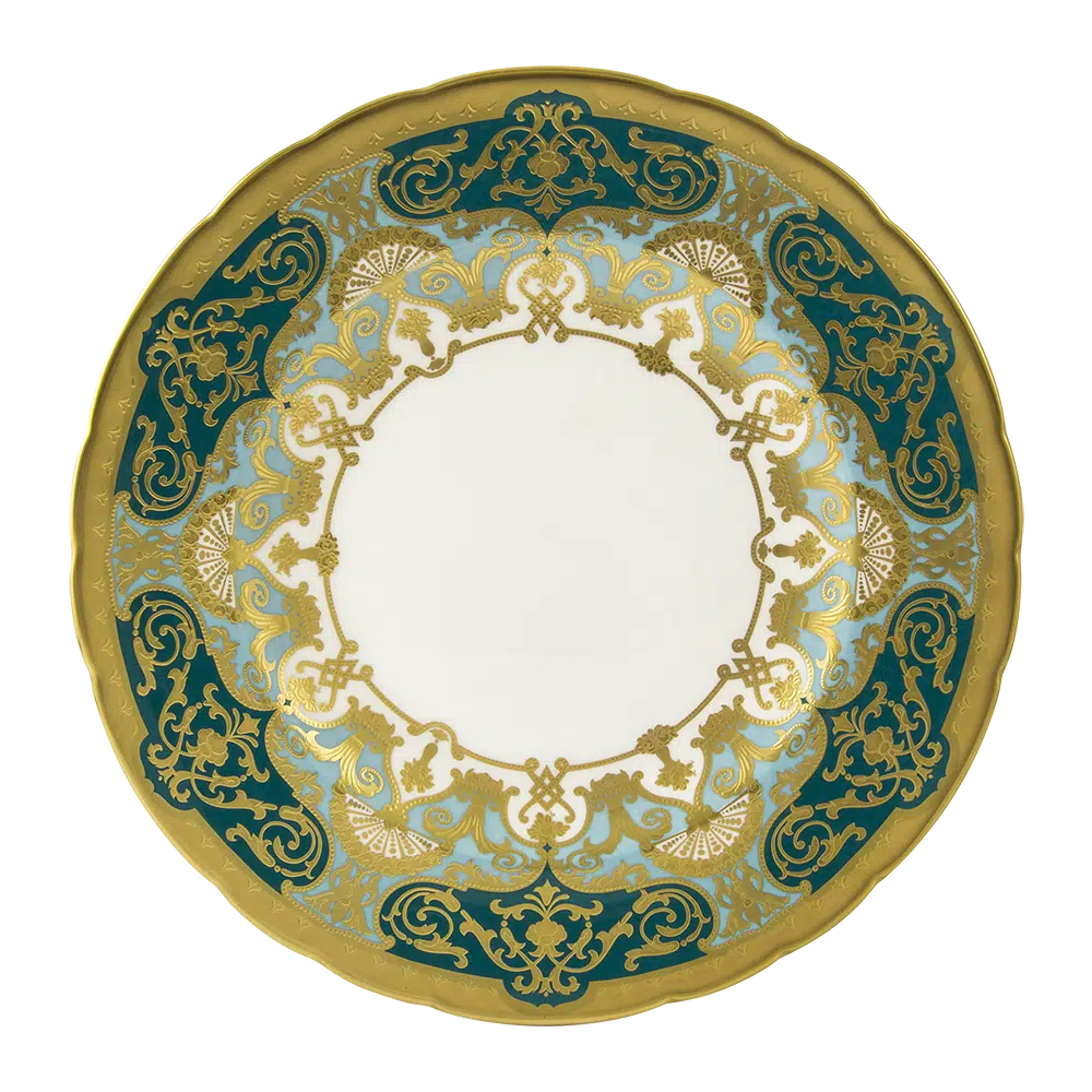 Heritage Forest Green & Turquoise Dinner Plate