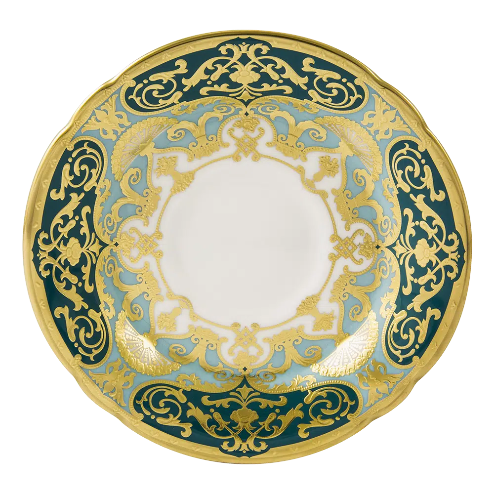 Heritage Forest Green & Turquoise - Tea Cup & Saucer