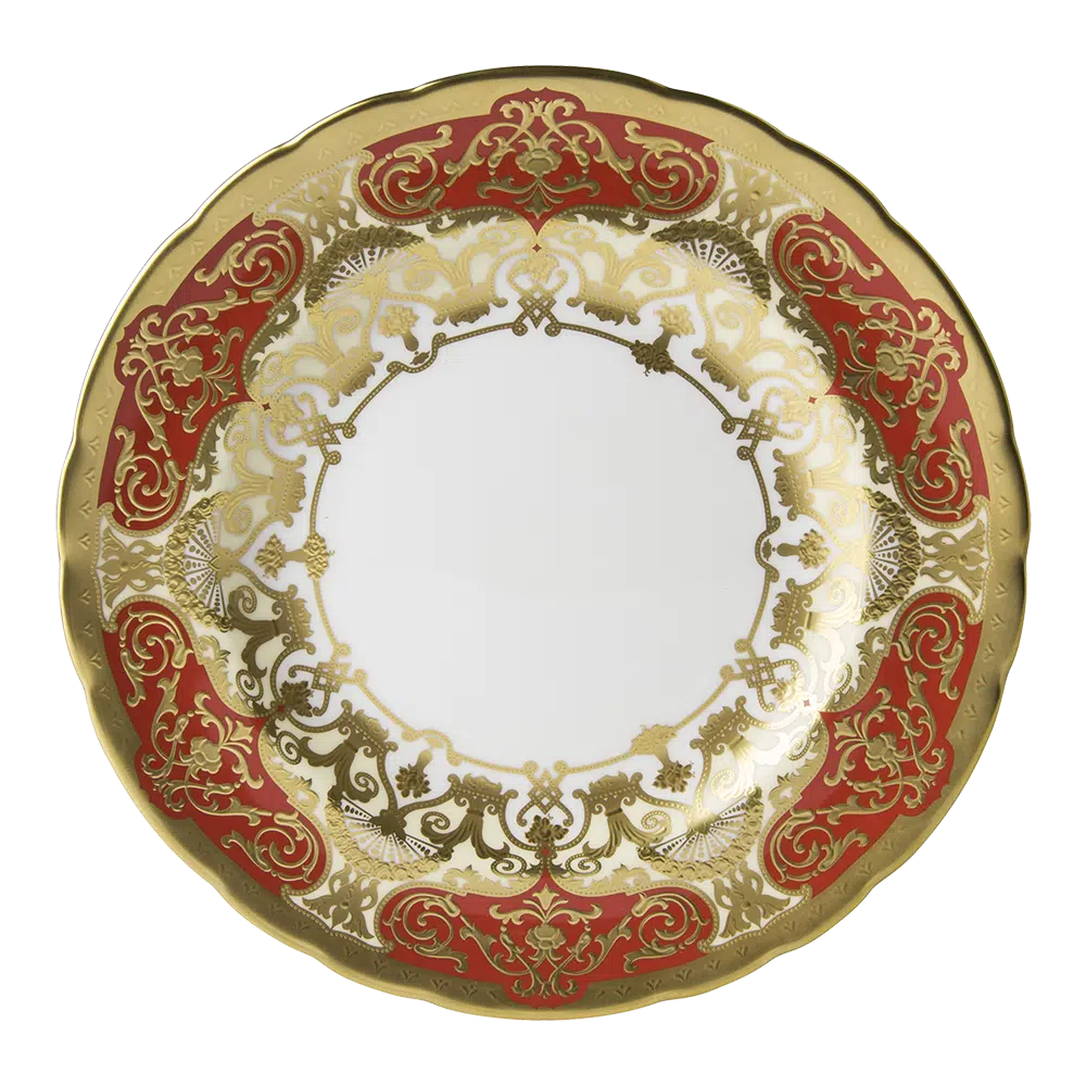 Heritage Red & Cream Salad (Dessert) Plate