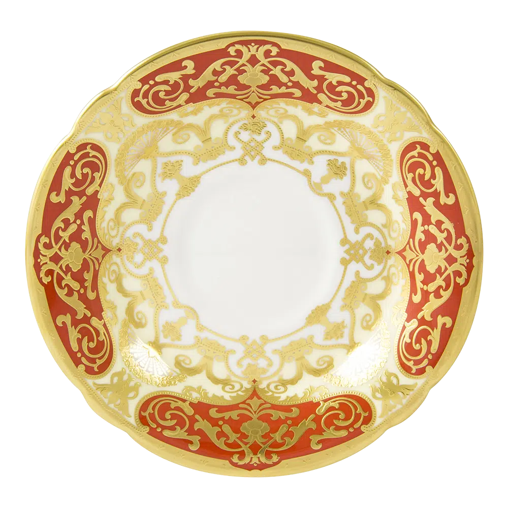Heritage Red & Cream Tea Cup & Saucer