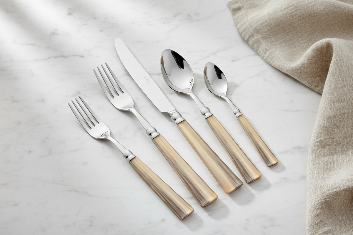 Jupiter - 5 Piece Place Setting (Marbled Brown)