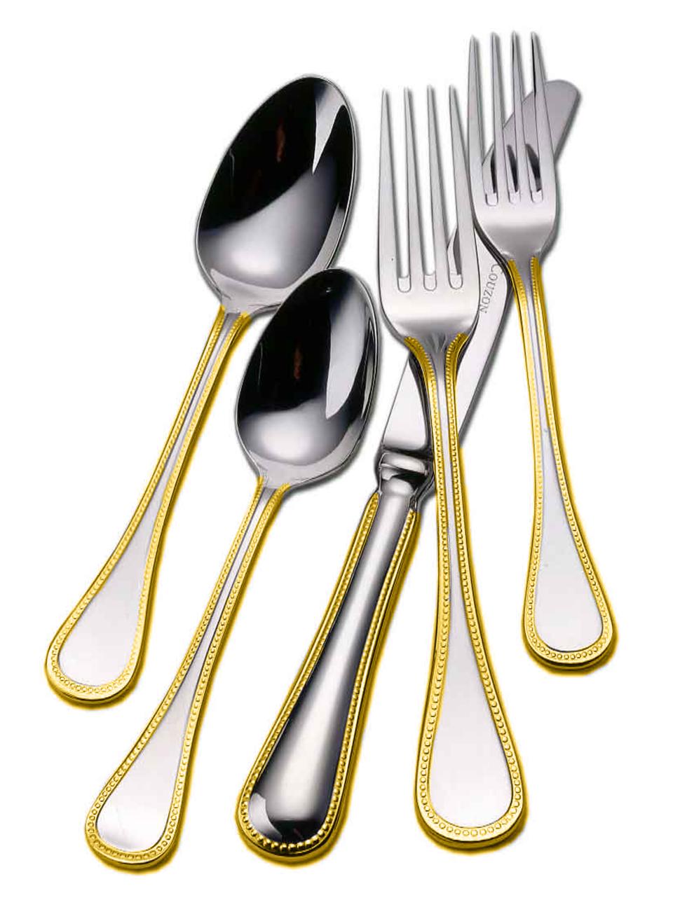 Le Perle Gold Accent - 5 Piece Place Setting