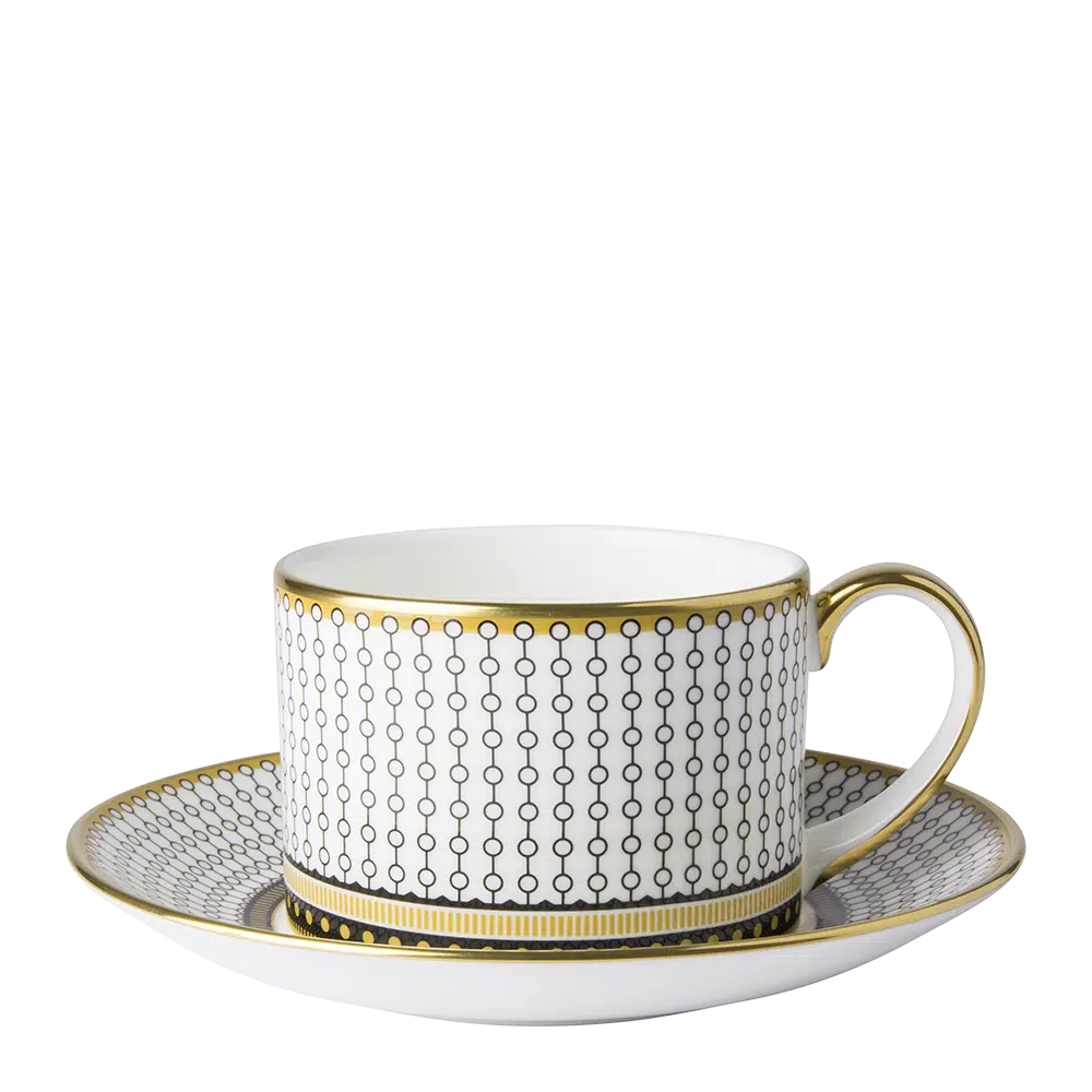 Oscillate Onyx Tea Cup & Saucer