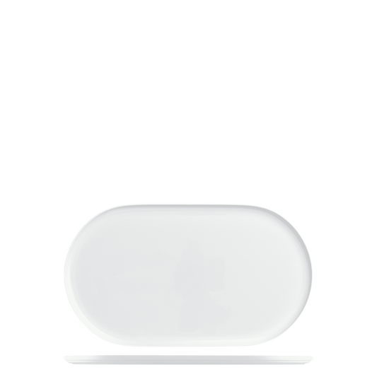 Datum Satin White Oval Platter