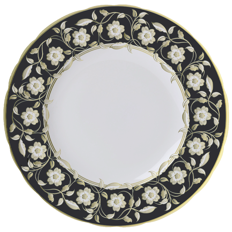 Primrose Black Dinner Plate