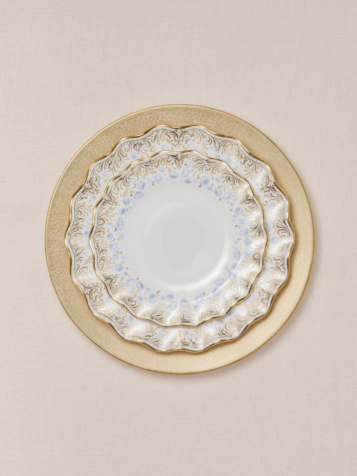 Royal Peony Blue - Salad (Dessert) Plate