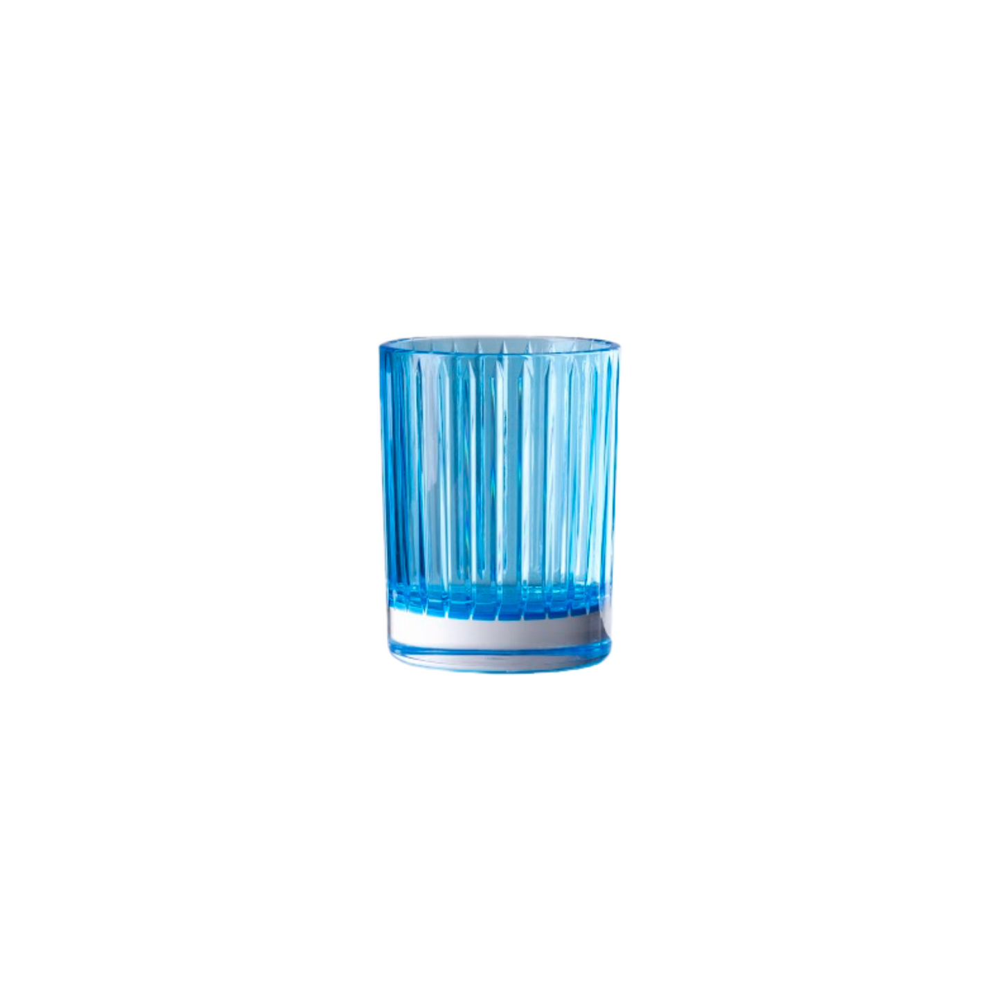 Turquoise acrylic tumbler on a white background