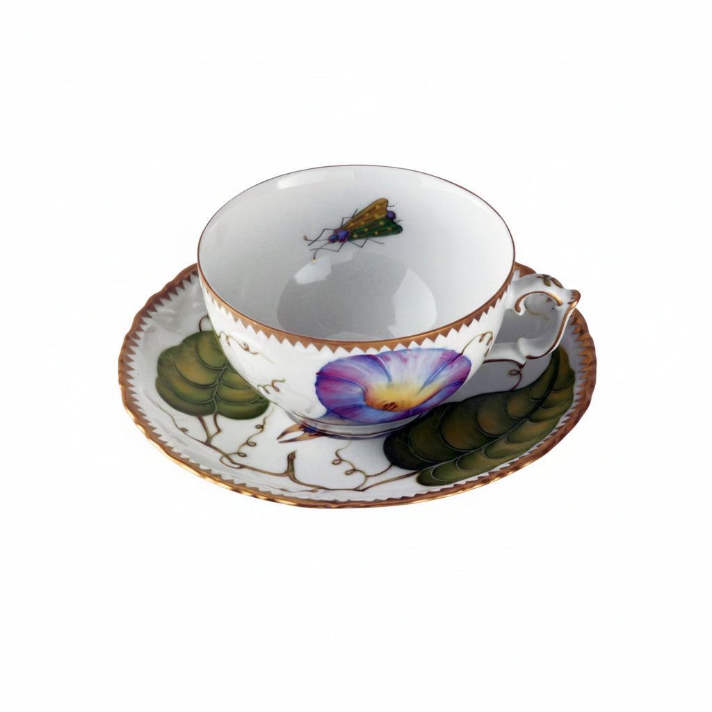 Treasure Garden Hand Painted Tea Cup & Saucer