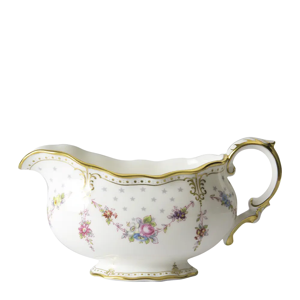 ROYAL ANTOINETTE SAUCE BOAT & STAND