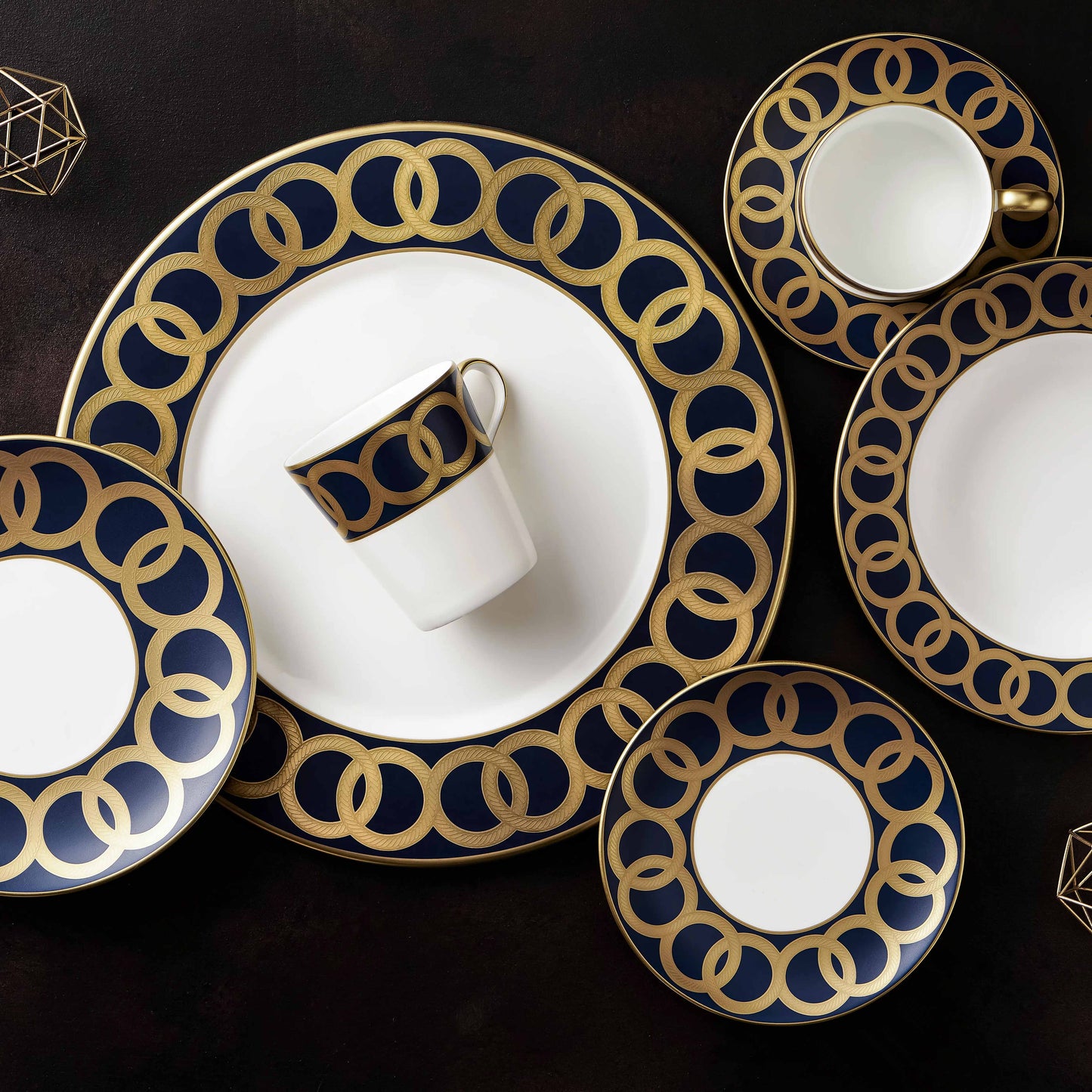 Riviera Dream Navy Blue Dinner Plate