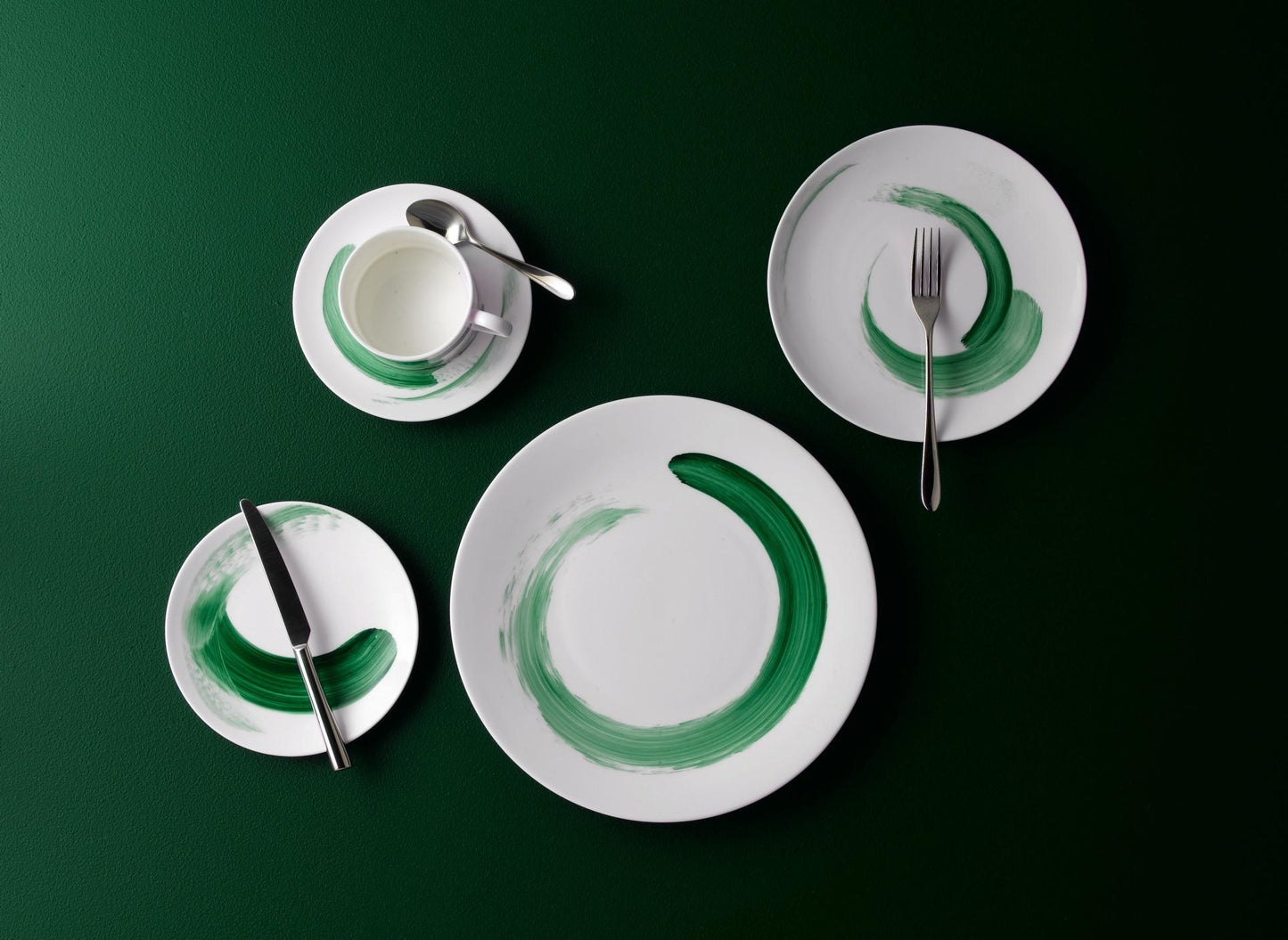 BRUSHSTROKE GREEN DRINKWARE