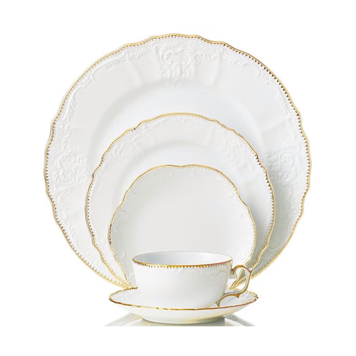 Simply Anna White & Gold - Bread & Butter Plate